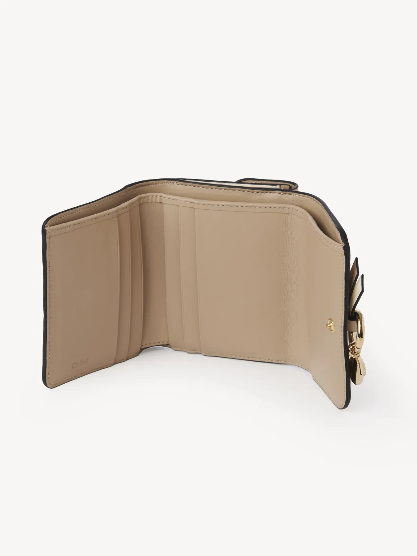 Portefeuilles Compacts-Chloé Portefeuille Compact A Trois Volets Alphabet Beige - Yellow 1