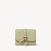Portefeuilles Compacts-Chloé Portefeuille Compact A Trois Volets Alphabet Faded Green