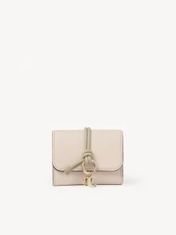 Portefeuilles Compacts-Chloé Portefeuille Compact A Trois Volets Alphabet Cement Pink