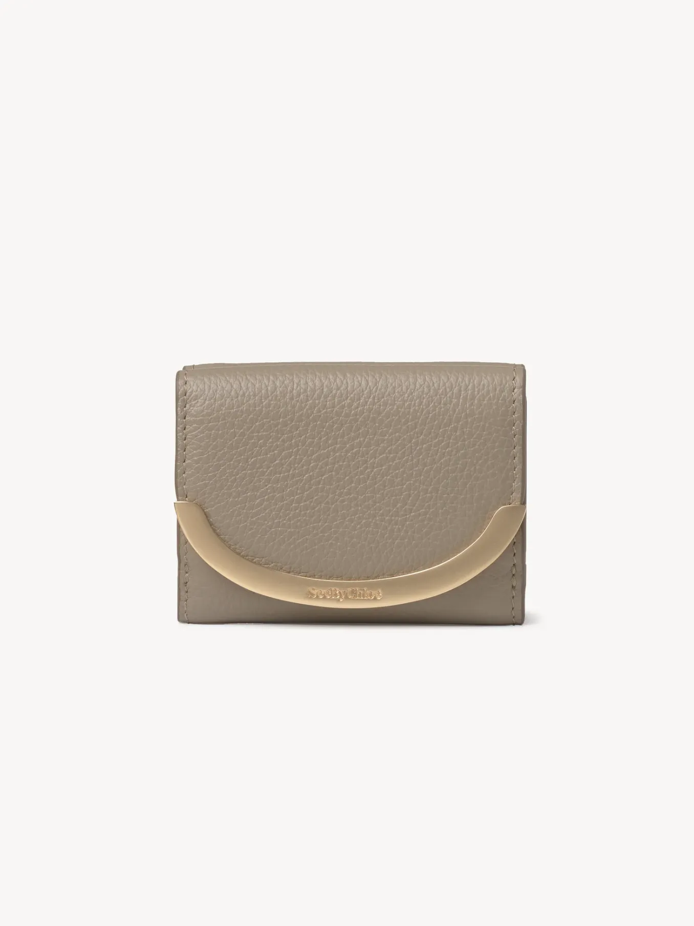 Portefeuilles Compacts-Chloé Portefeuille Compact A Trois Volets Lizzie Motty Grey