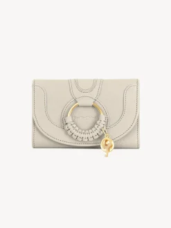Portefeuilles Compacts-Chloé Portefeuille Compact Hana Cement Beige