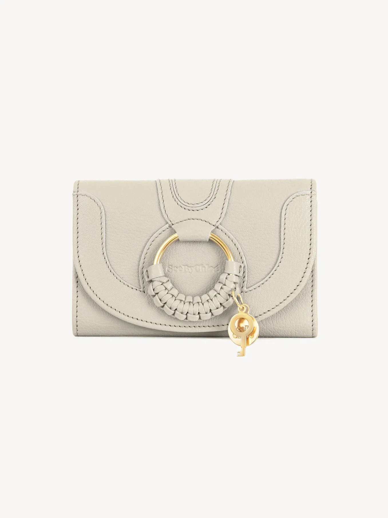 Portefeuilles Compacts-Chloé Portefeuille Compact Hana Cement Beige