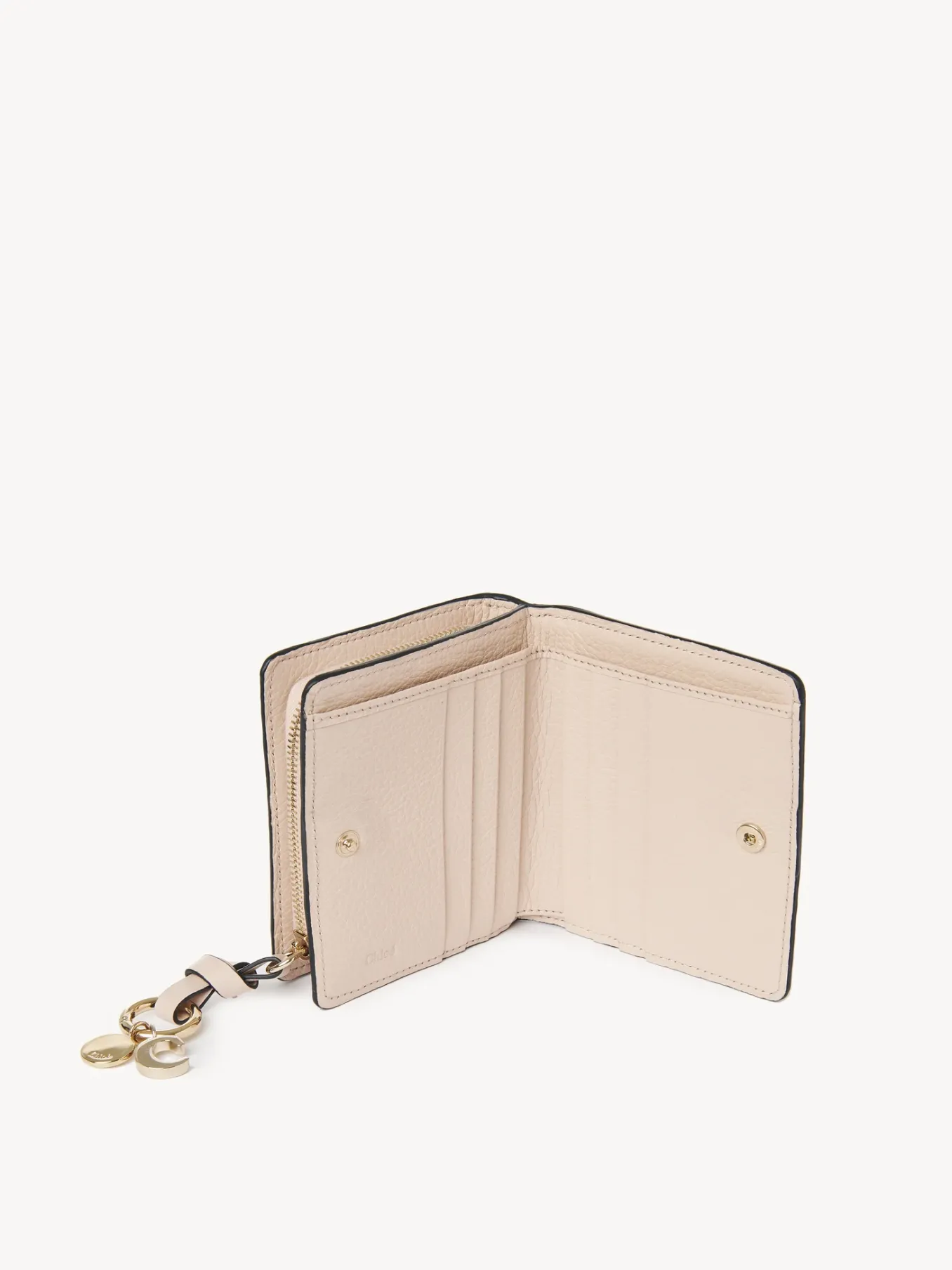 Portefeuilles Compacts-Chloé Portefeuille Compact Zippe Alphabet Cement Pink