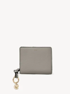 Portefeuilles Compacts-Chloé Portefeuille Compact Zippe Alphabet Cashmere Grey