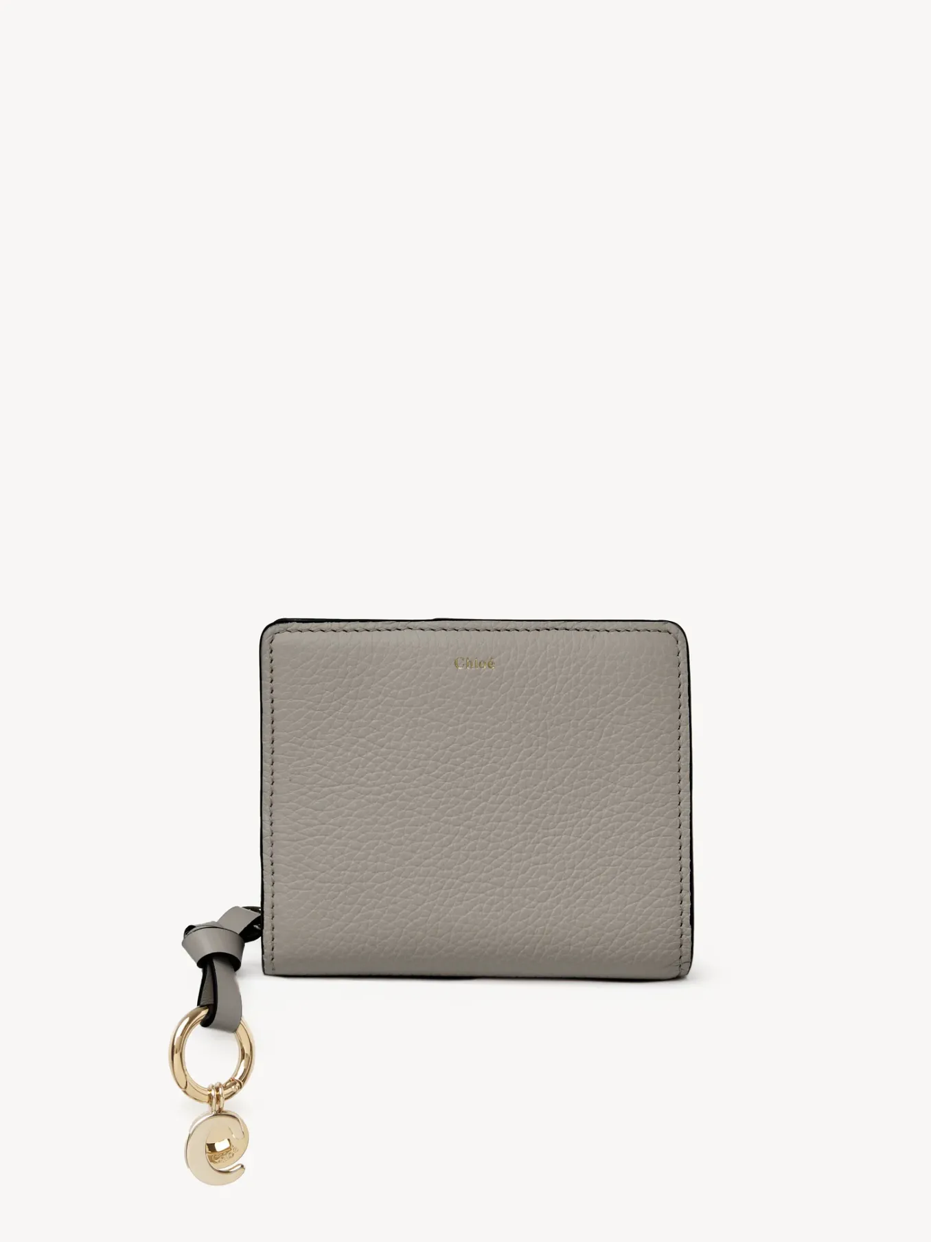Portefeuilles Compacts-Chloé Portefeuille Compact Zippe Alphabet Cashmere Grey