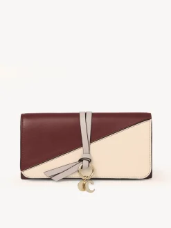 Portefeuilles Longs-Chloé Portefeuille Long A Rabat Alphabet Purple - Beige 1