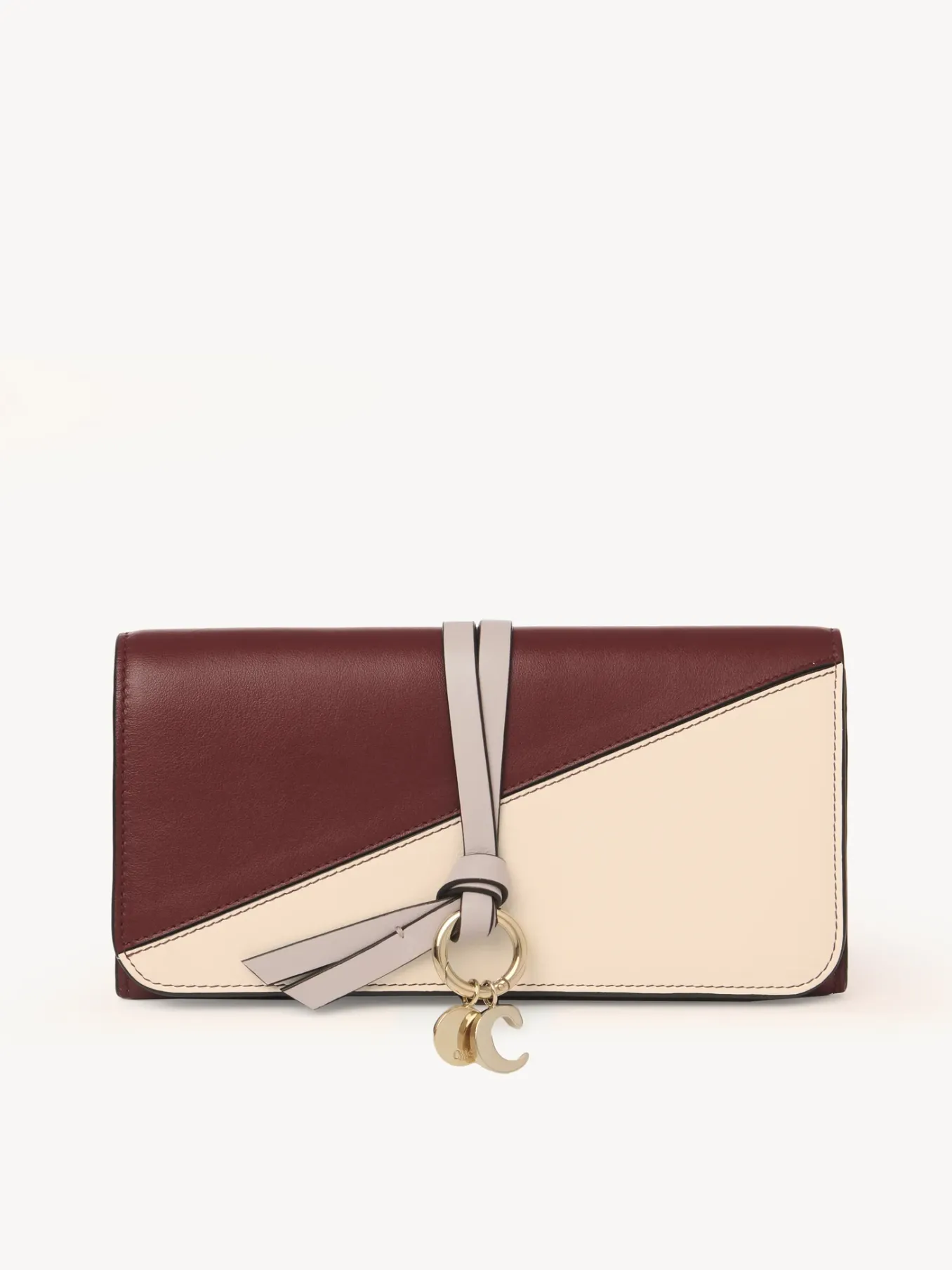 Portefeuilles Longs-Chloé Portefeuille Long A Rabat Alphabet Purple - Beige 1