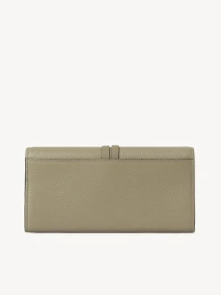 Portefeuilles Longs-Chloé Portefeuille Long A Rabat Alphabet Slate Green