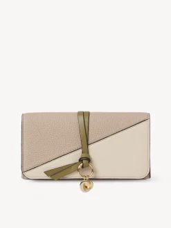 Portefeuilles Longs-Chloé Portefeuille Long A Rabat Alphabet Beige - Brown 1