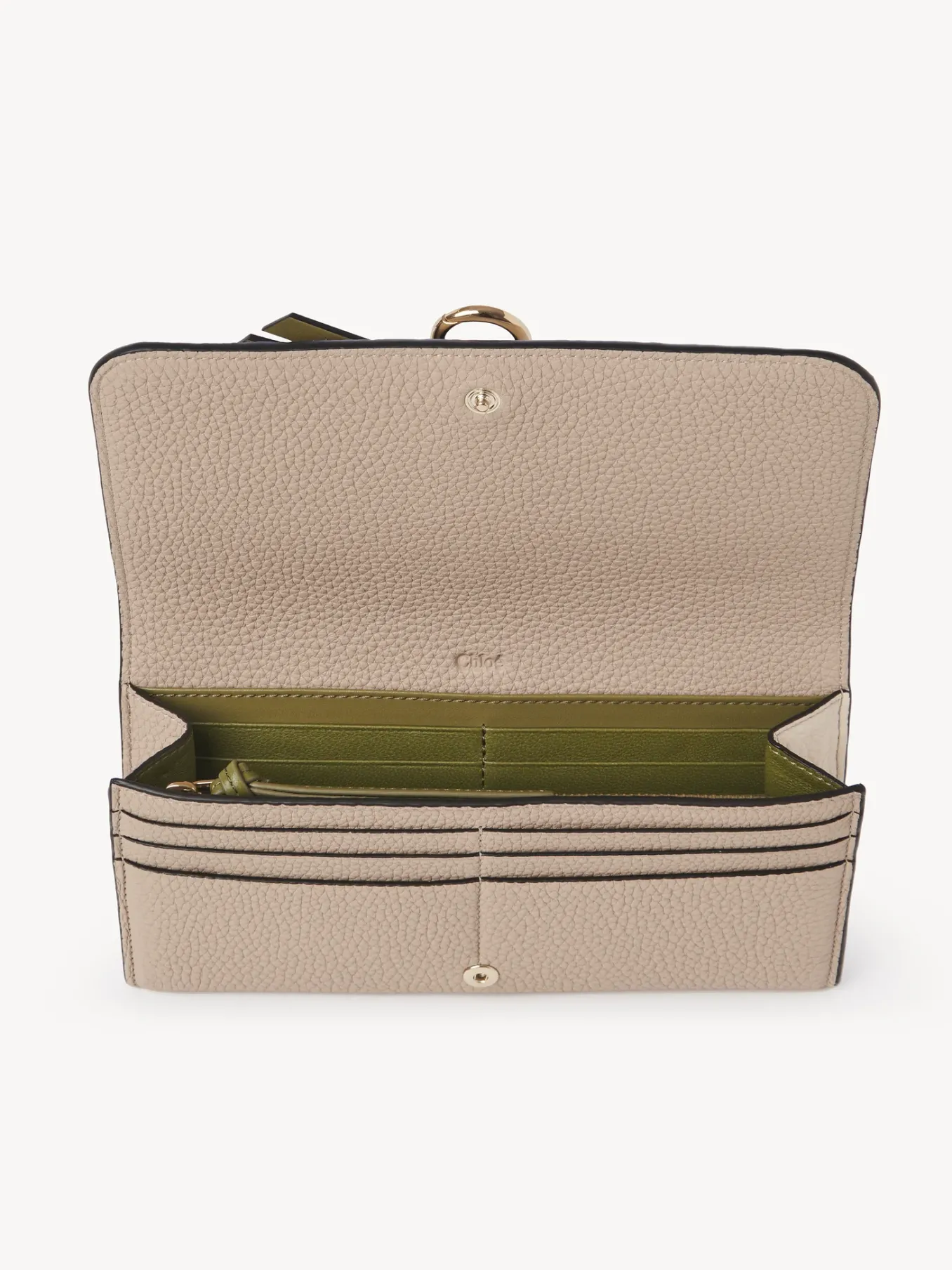 Portefeuilles Longs-Chloé Portefeuille Long A Rabat Alphabet Beige - Brown 1