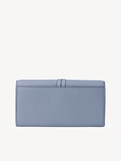 Portefeuilles Longs-Chloé Portefeuille Long A Rabat Alphabet Shady Cobalt