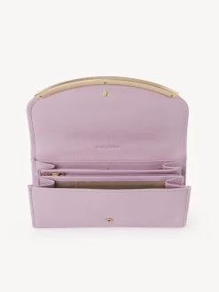 Portefeuilles Longs-Chloé Portefeuille Long A Rabat Lizzie Lavender Mist