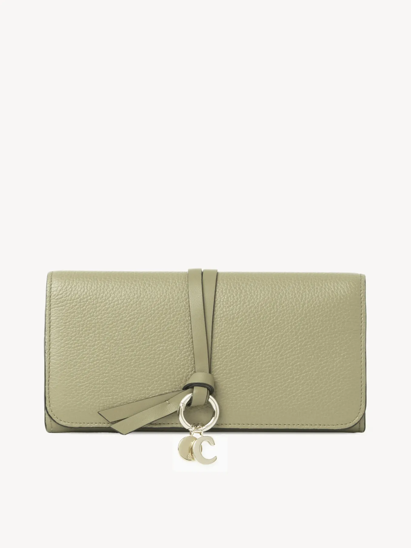 Portefeuilles Longs-Chloé Portefeuille Long A Rabat Alphabet Faded Green