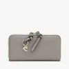 Portefeuilles Longs-Chloé Portefeuille Long Zippe Alphabet Cashmere Grey