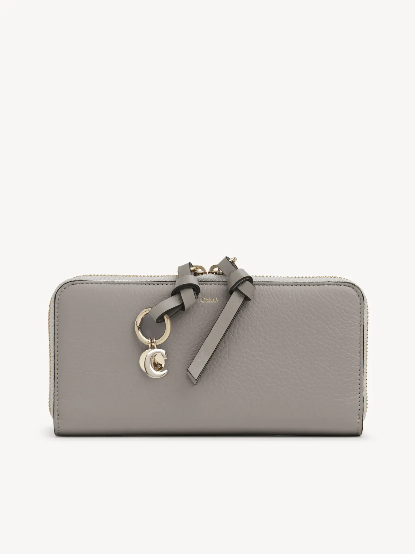 Portefeuilles Longs-Chloé Portefeuille Long Zippe Alphabet Cashmere Grey