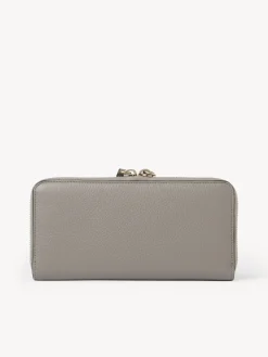 Portefeuilles Longs-Chloé Portefeuille Long Zippe Alphabet Cashmere Grey