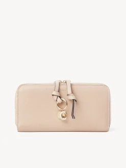 Portefeuilles Longs-Chloé Portefeuille Long Zippe Alphabet Blush Nude