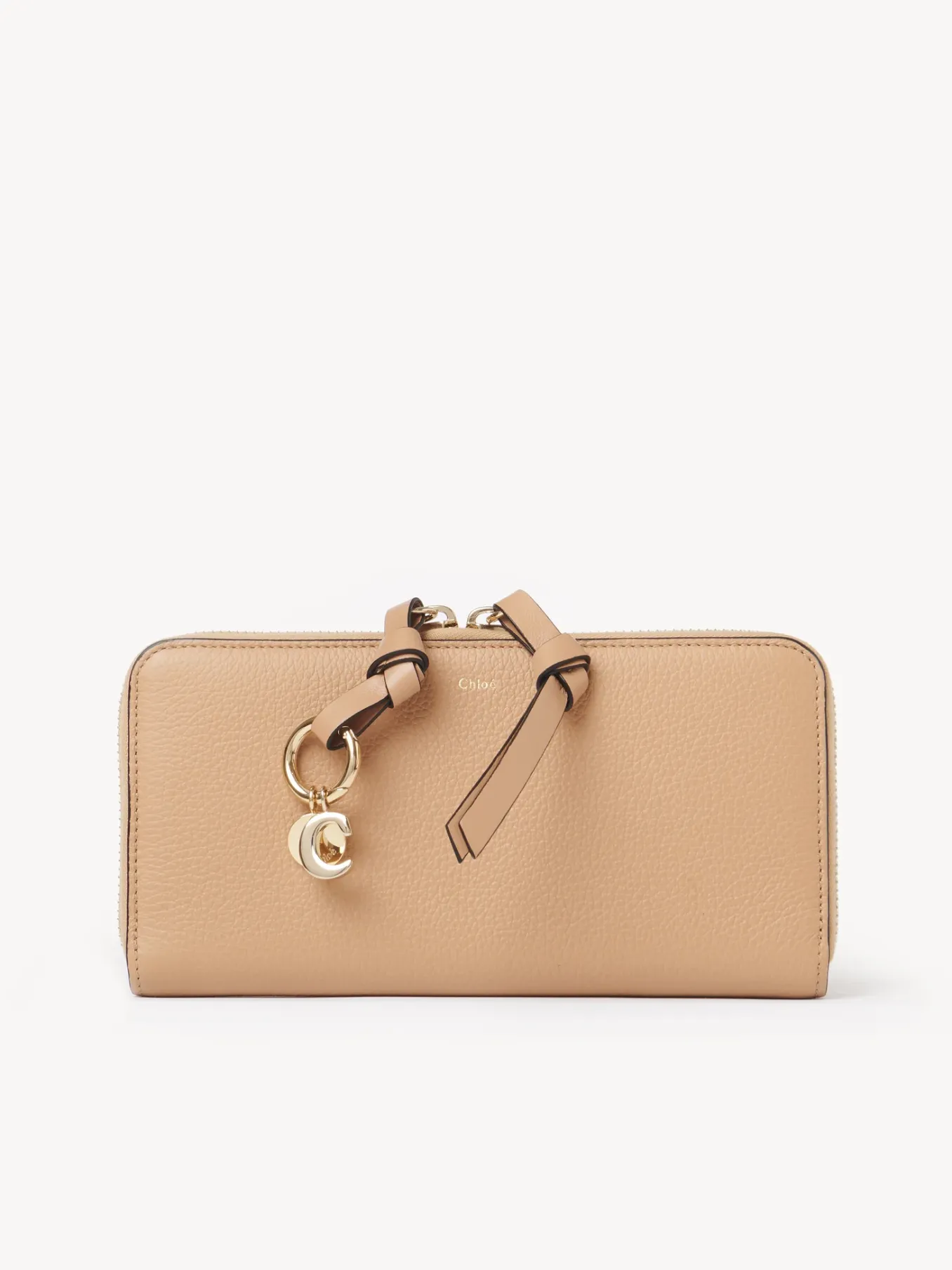 Portefeuilles Longs-Chloé Portefeuille Long Zippe Alphabet Light Tan