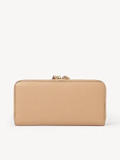 Portefeuilles Longs-Chloé Portefeuille Long Zippe Alphabet Light Tan