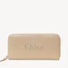 Portefeuilles Longs-Chloé Portefeuille Long Zippe Chloe Sense Cement Pink