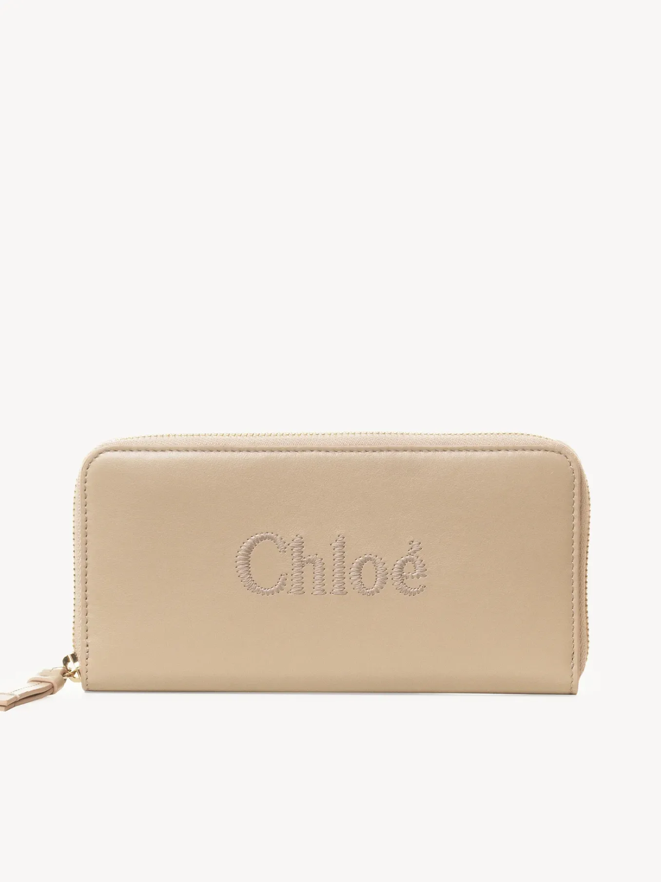 Portefeuilles Longs-Chloé Portefeuille Long Zippe Chloe Sense Cement Pink