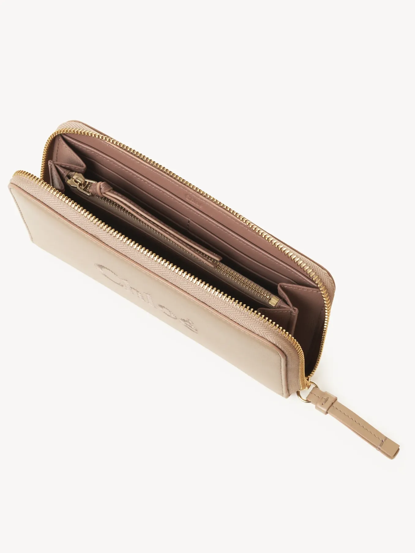 Portefeuilles Longs-Chloé Portefeuille Long Zippe Chloe Sense Cement Pink