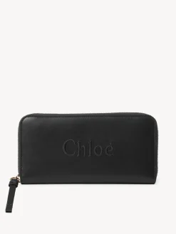 Portefeuilles Longs-Chloé Portefeuille Long Zippe Chloe Sense Noir