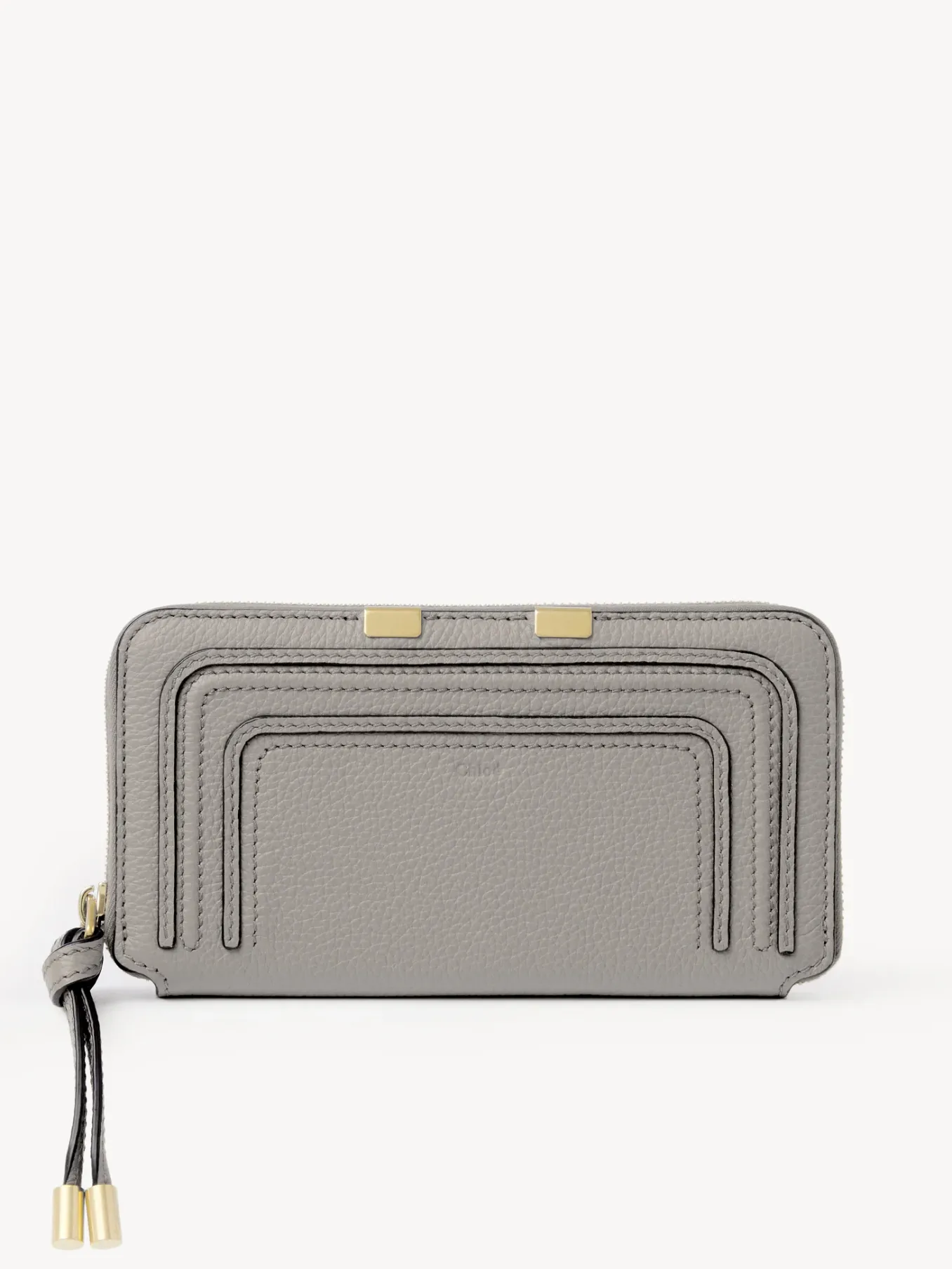 Portefeuilles Longs-Chloé Portefeuille Long Zippe Marcie Cashmere Grey