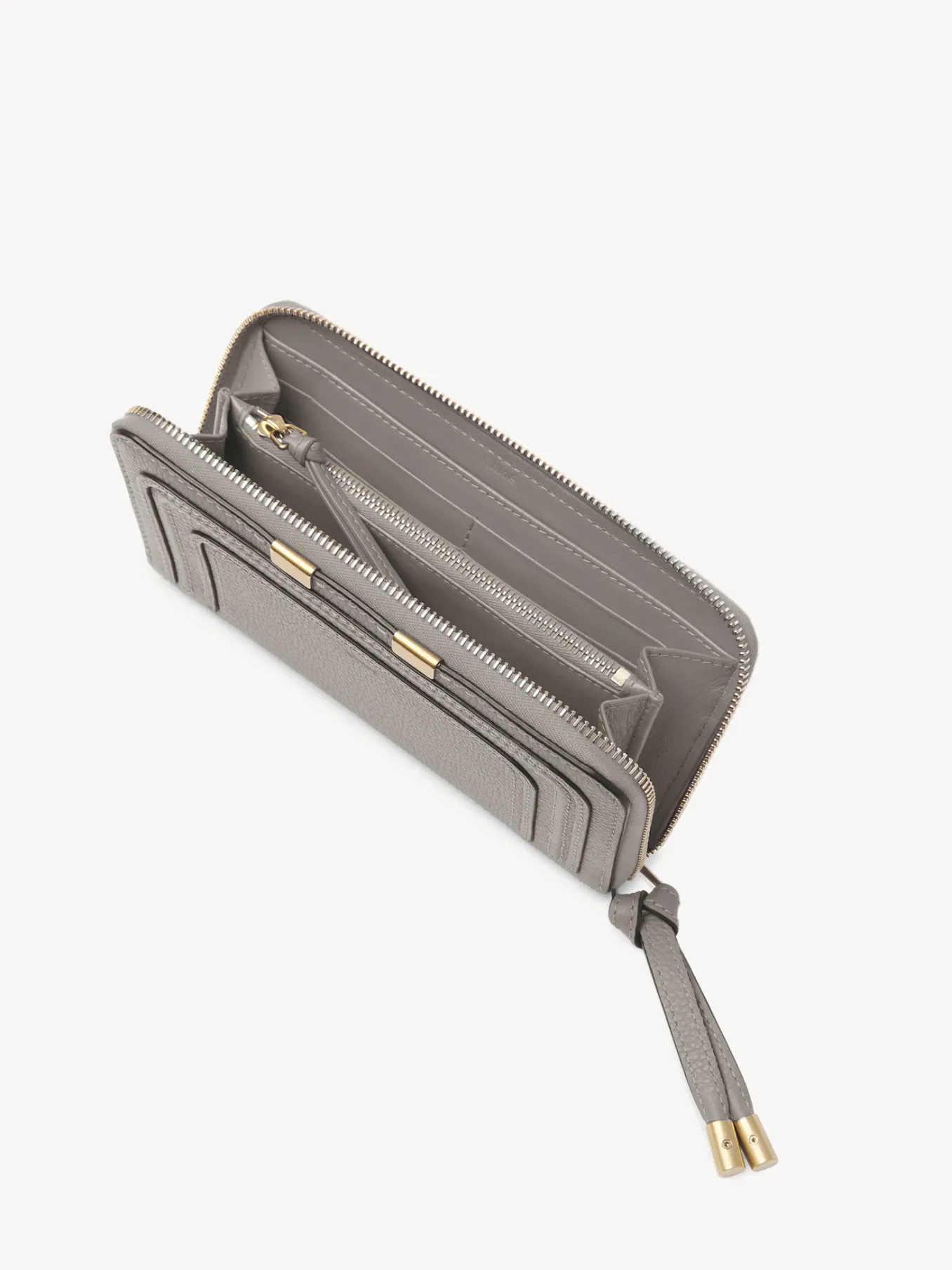 Portefeuilles Longs-Chloé Portefeuille Long Zippe Marcie Cashmere Grey
