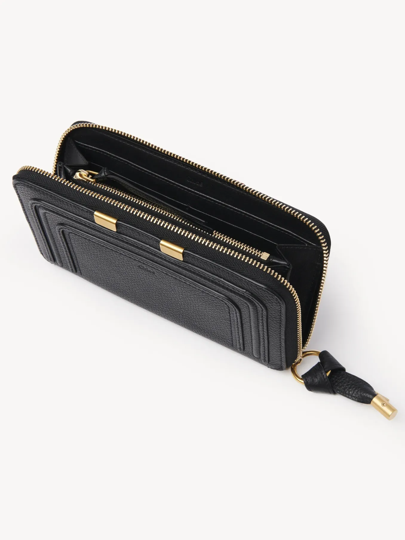 Portefeuilles Longs-Chloé Portefeuille Long Zippe Marcie Noir