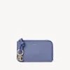 Porte-Cartes-Chloé Porte-Monnaie Alphabet A Porte-Cles Graphite Navy