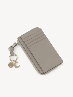 Porte-Cartes-Chloé Porte-Monnaie Alphabet Avec Fentes Pour Cartes Cashmere Grey