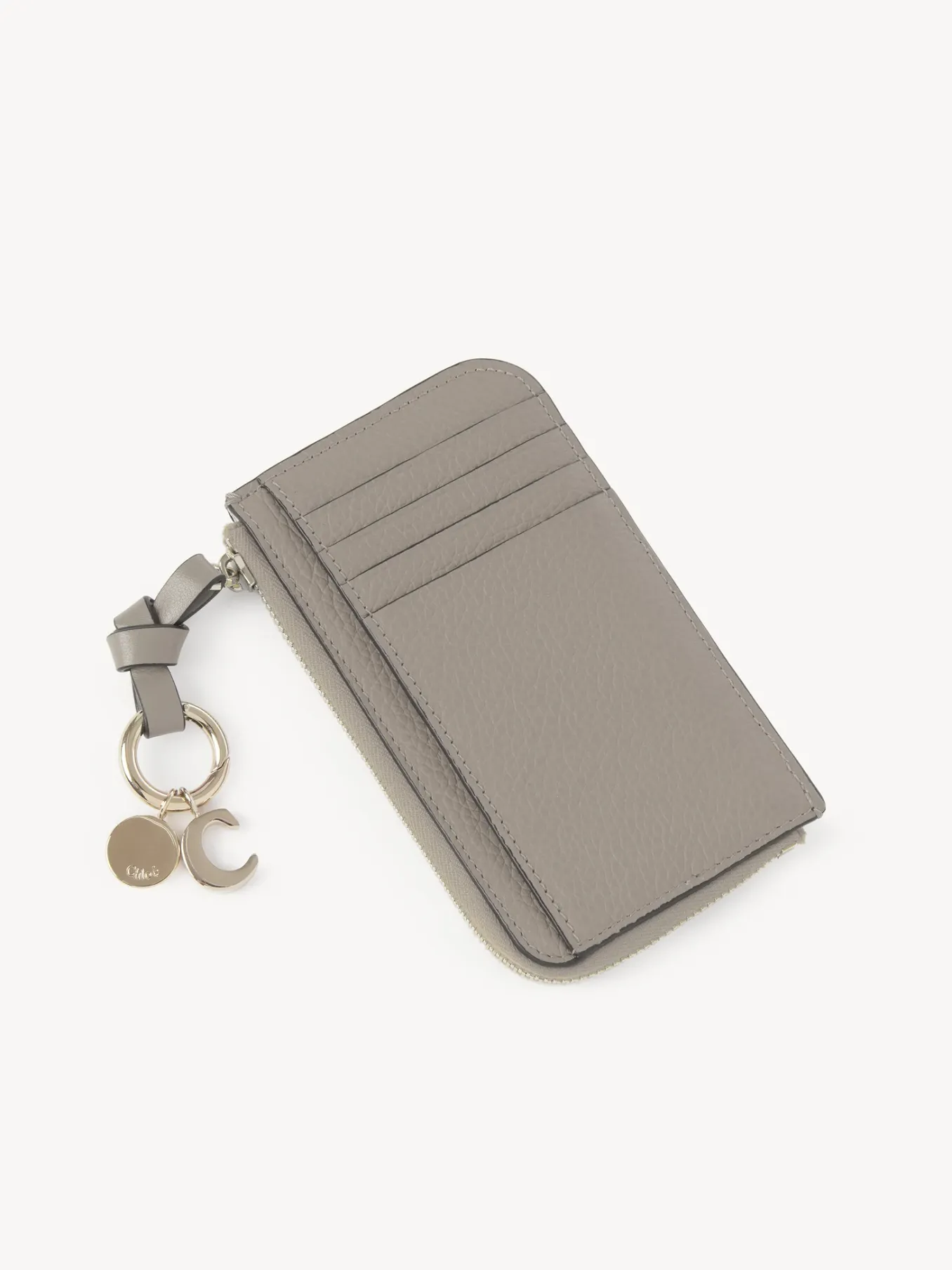 Porte-Cartes-Chloé Porte-Monnaie Alphabet Avec Fentes Pour Cartes Cashmere Grey