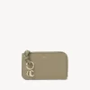 Porte-Cartes-Chloé Porte-Monnaie Alphabet Avec Fentes Pour Cartes Slate Green
