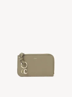 Porte-Cartes-Chloé Porte-Monnaie Alphabet Avec Fentes Pour Cartes Slate Green