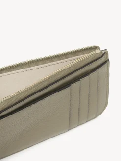 Porte-Cartes-Chloé Porte-Monnaie Alphabet Avec Fentes Pour Cartes Slate Green