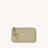 Porte-Cartes-Chloé Porte-Monnaie Alphabet Avec Fentes Pour Cartes Faded Green
