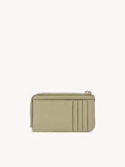 Porte-Cartes-Chloé Porte-Monnaie Alphabet Avec Fentes Pour Cartes Faded Green