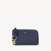 Porte-Cartes-Chloé Porte-Monnaie Alphabet Avec Fentes Pour Cartes Carbon Blue