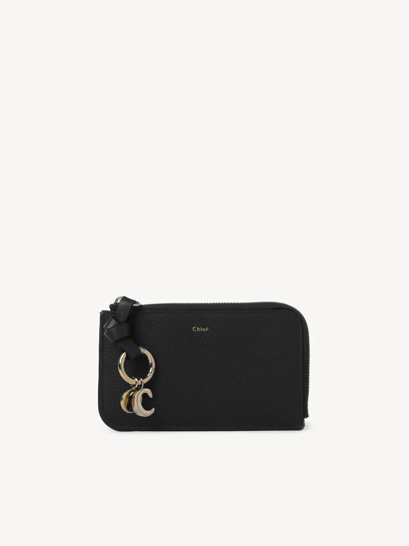 Porte-Cartes-Chloé Porte-Monnaie Alphabet Avec Fentes Pour Cartes Noir