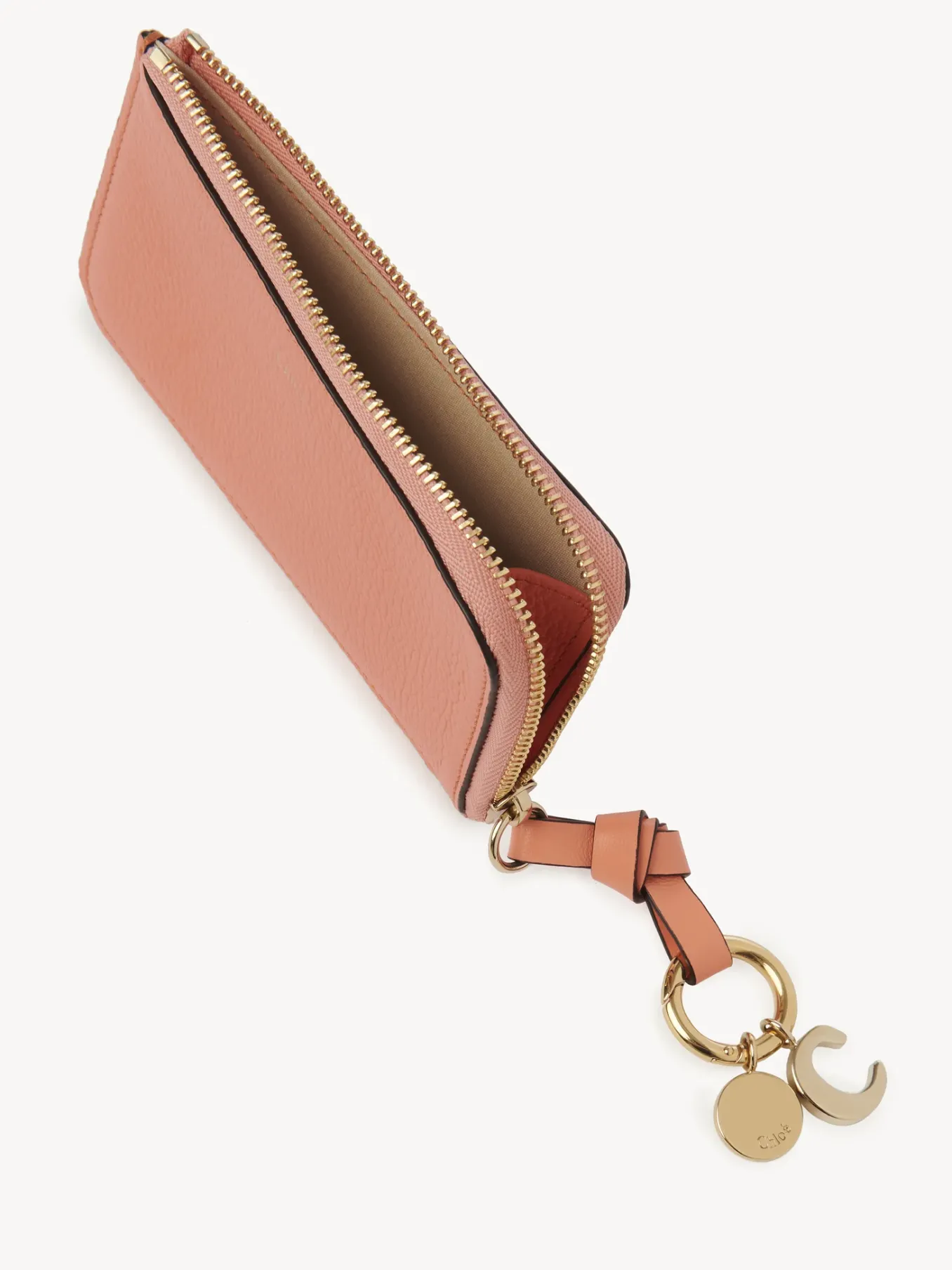 Porte-Cartes-Chloé Porte-Monnaie Alphabet Avec Fentes Pour Cartes Flaming Coral