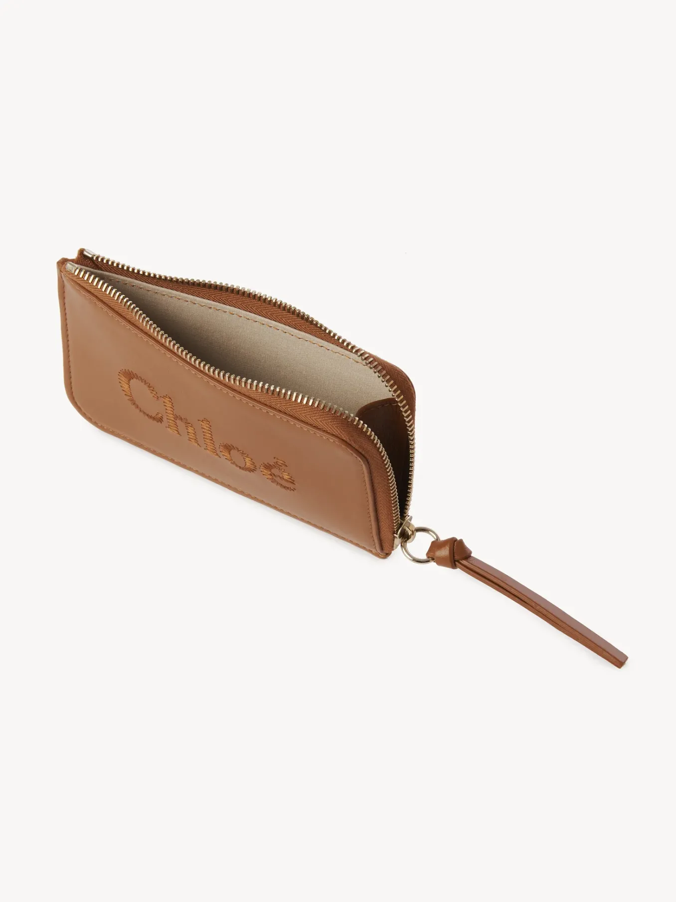 Porte-Cartes-Chloé Porte-Monnaie Chloe Sense Avec Fentes Pour Cartes Caramel