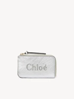 Porte-Cartes-Chloé Porte-Monnaie Chloe Sense Avec Fentes Pour Cartes Silver
