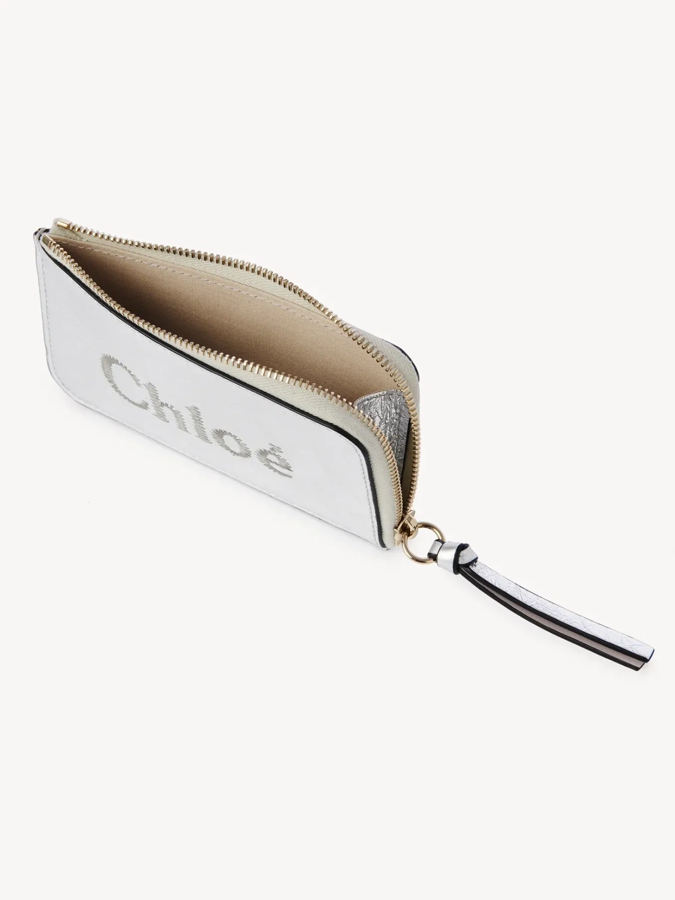 Porte-Cartes-Chloé Porte-Monnaie Chloe Sense Avec Fentes Pour Cartes Silver