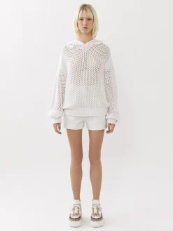 Maille-Chloé Pull A Capuche Iconic Milk