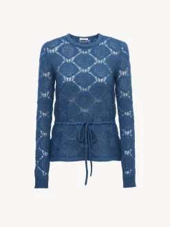 Vêtements-Chloé Pull A Nouer Smoky Blue