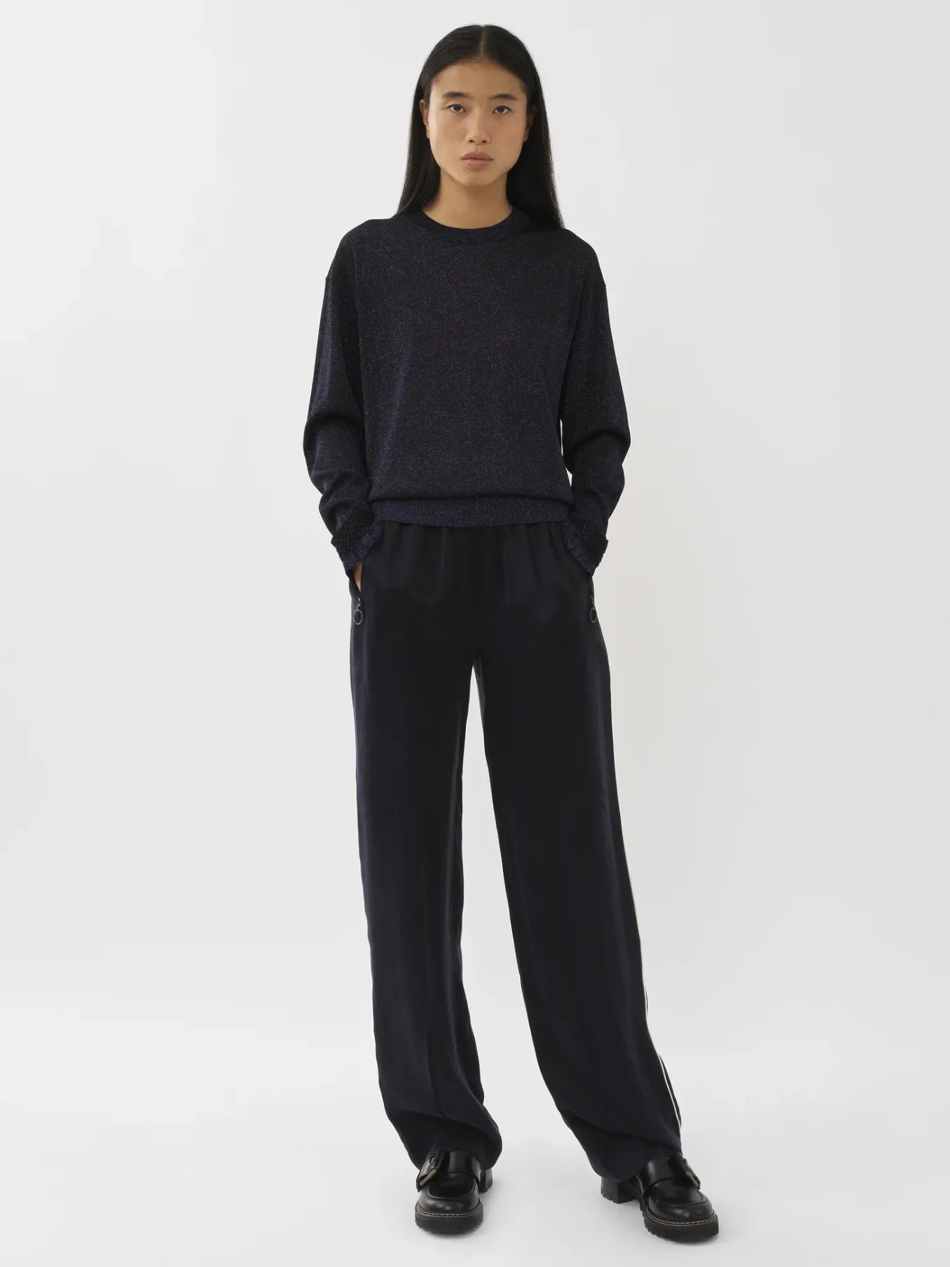 Vêtements-Chloé Pull A Smocks Ink Navy