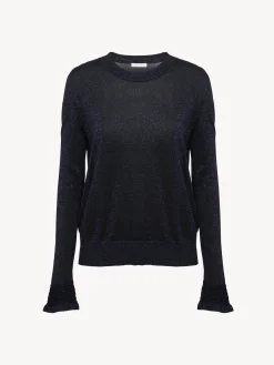 Vêtements-Chloé Pull A Smocks Ink Navy