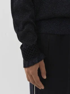 Vêtements-Chloé Pull A Smocks Ink Navy