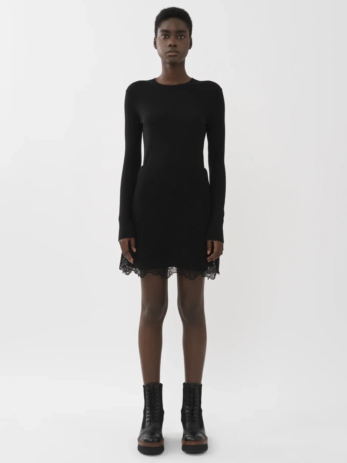 Maille-Chloé Pull Classique Noir